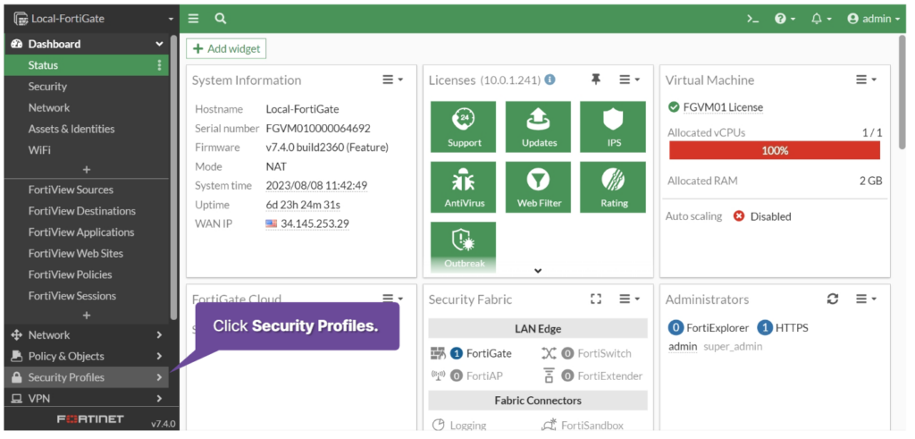 Foritgate Firewall Dashboard 