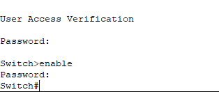 cisco ios cli user access verification