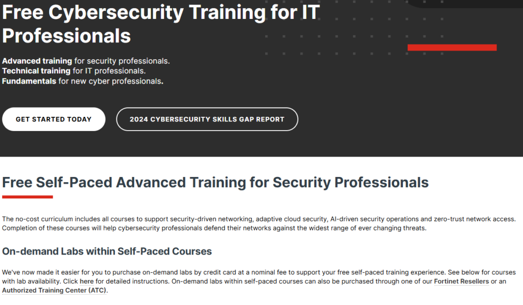 Cyber and Network Security Training for IT Professionals in 2025 free resources
